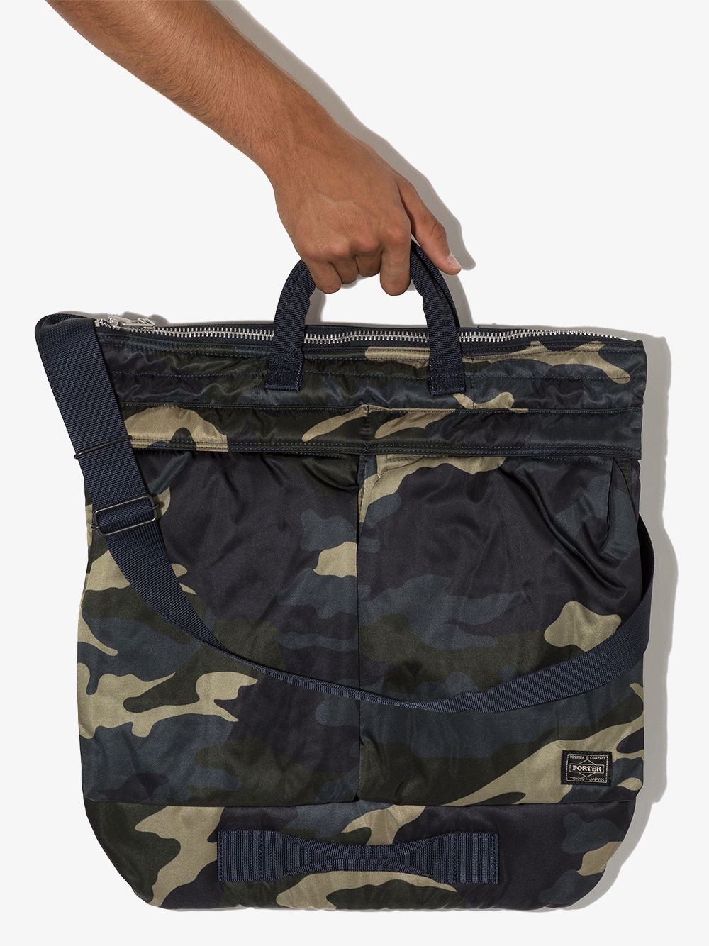 Porter Porter Helmet camouflage tote bag