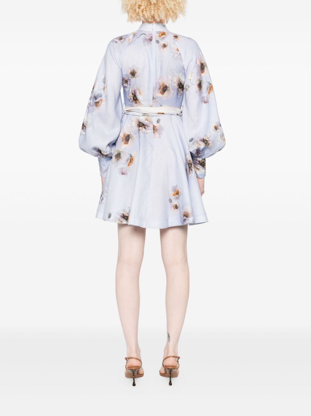 Zimmermann Floral-print linen mini dress