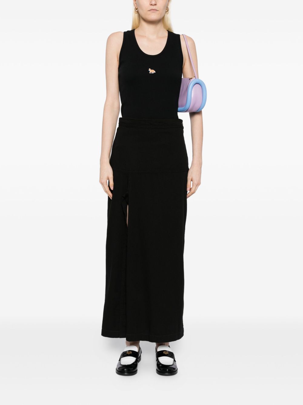 Maison Kitsuné Maison Kitsuné Fox-embroidered tank top