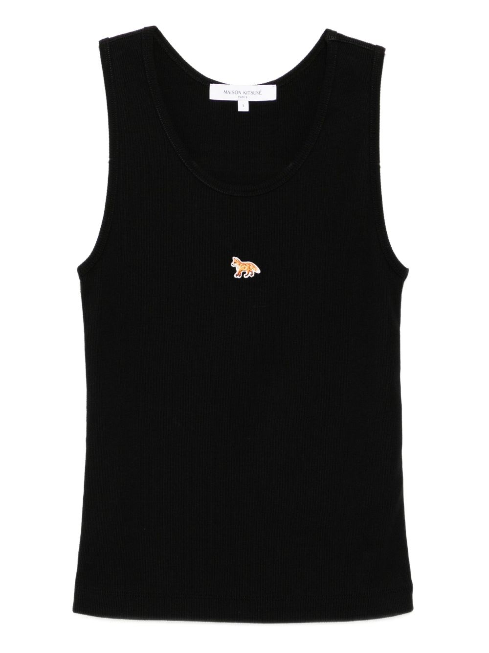 Maison Kitsuné Maison Kitsuné Fox-embroidered tank top