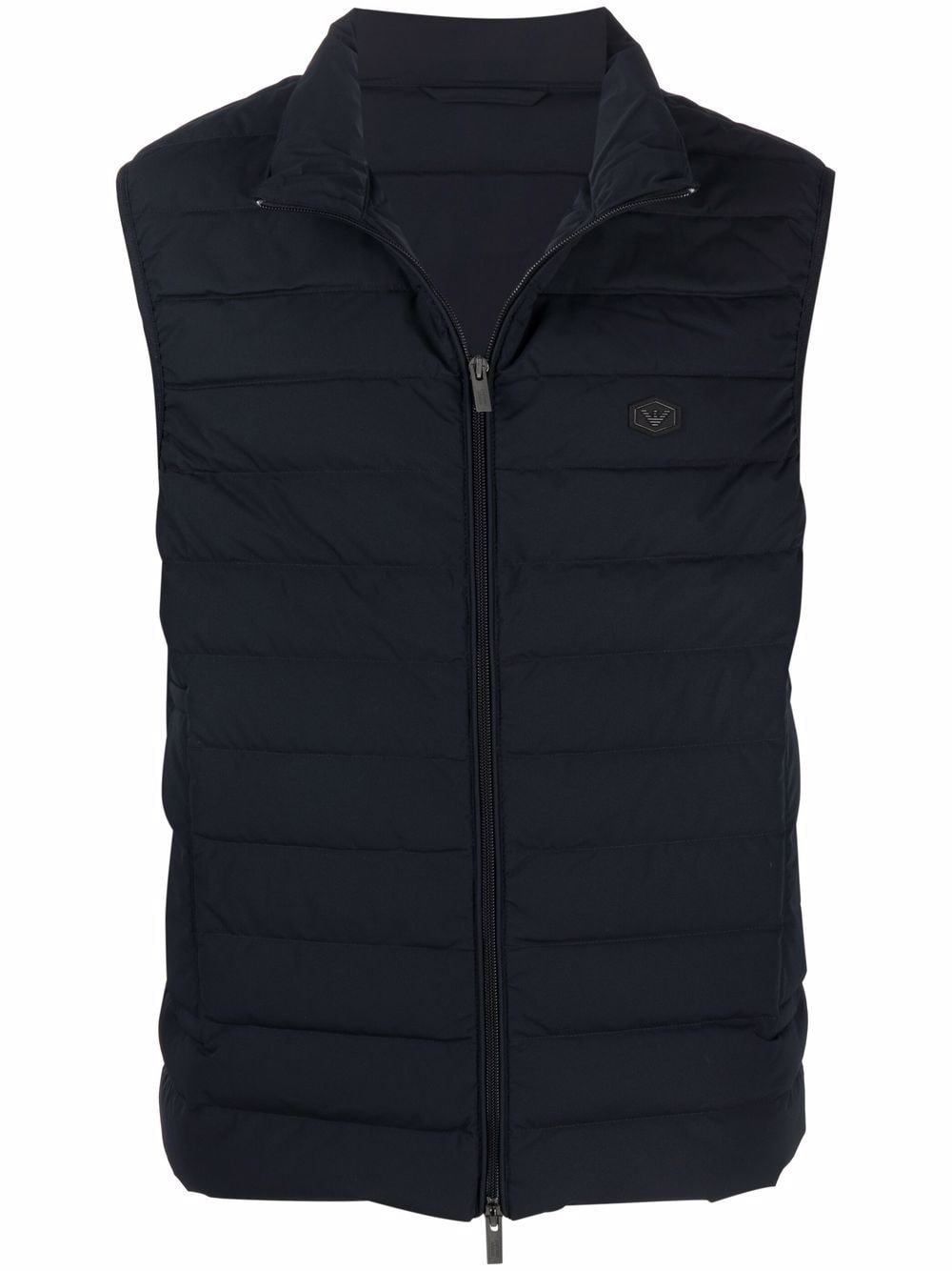 Emporio Armani Emporio Armani Full-zip, sleeveless quilted nylon down jacket with eagle logo patch