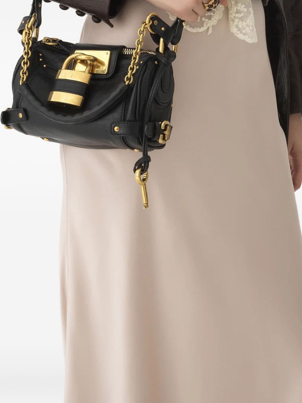 Chloé Chloé Small Paddington chain bag in grained leather