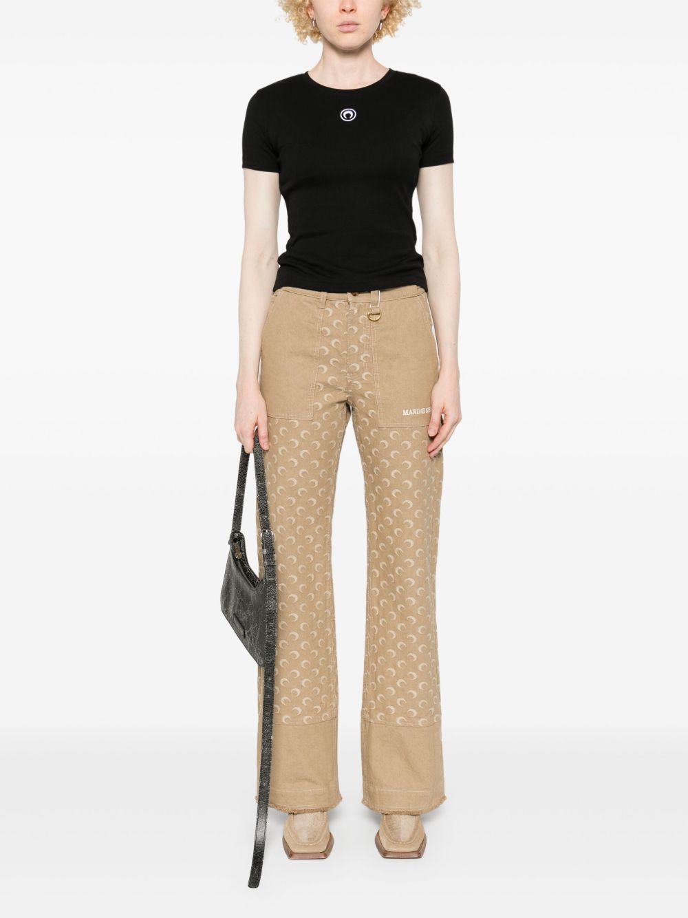 Marine Serre Marine Serre Moon logo T-shirt