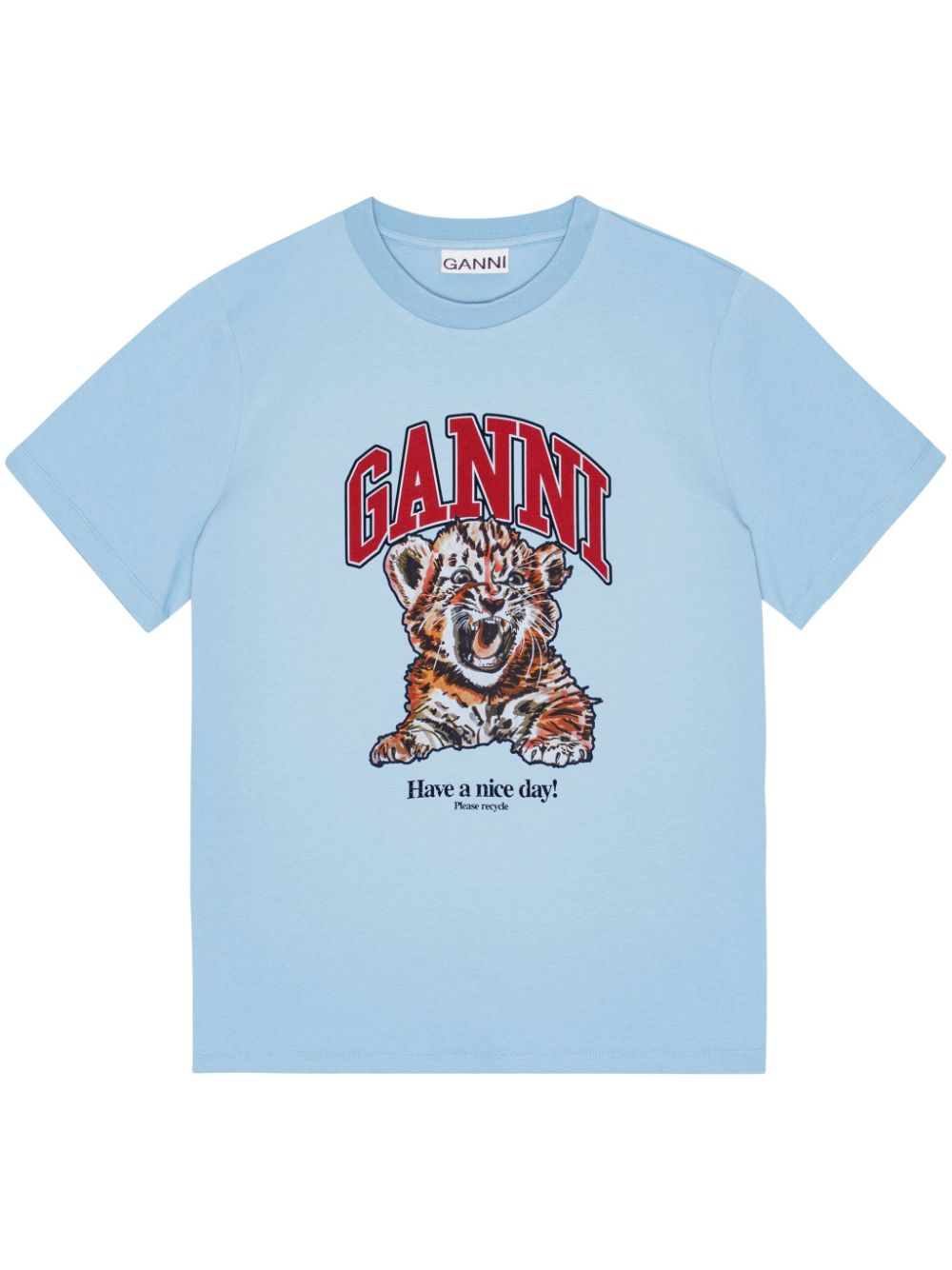 Ganni GANNI T-shirts and Polos Clear Blue