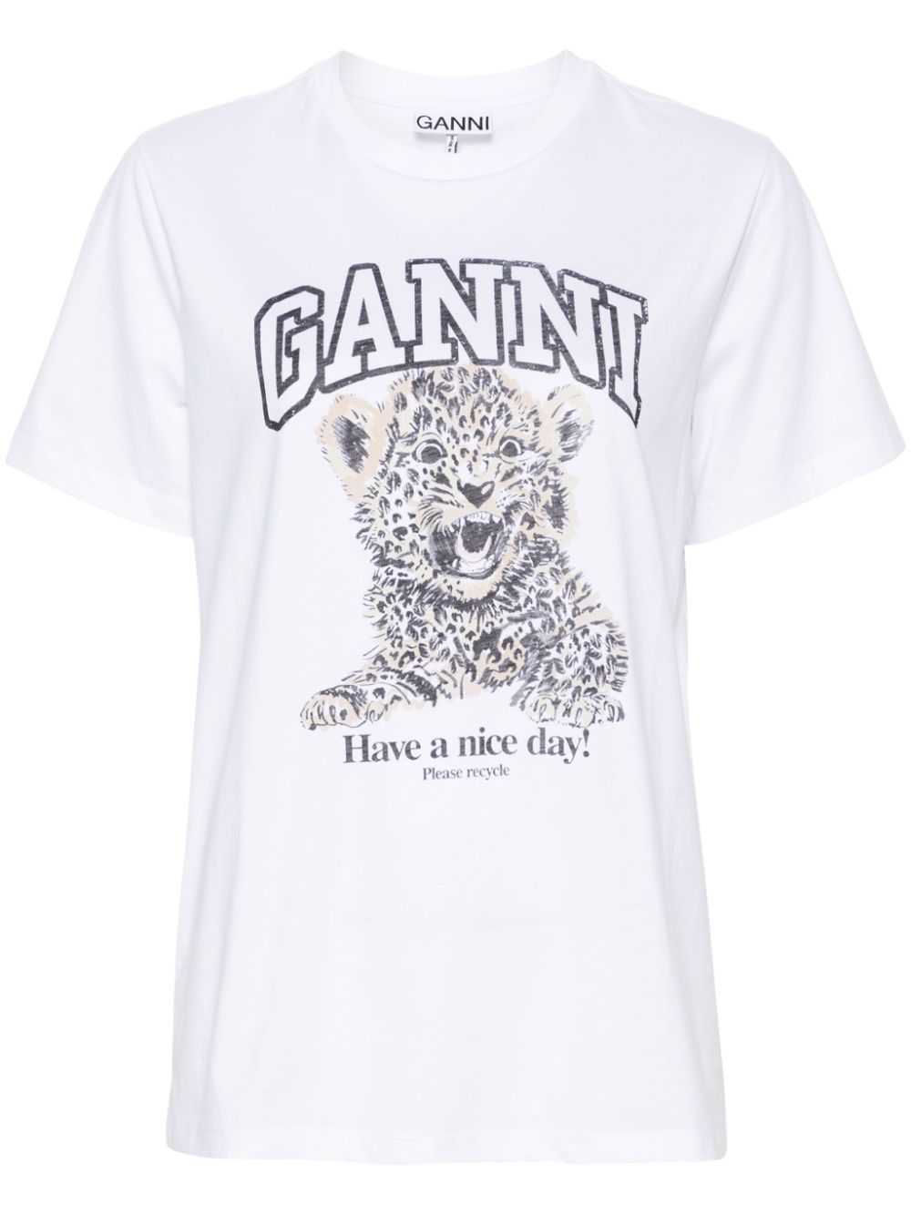 Ganni GANNI T-shirts and Polos White