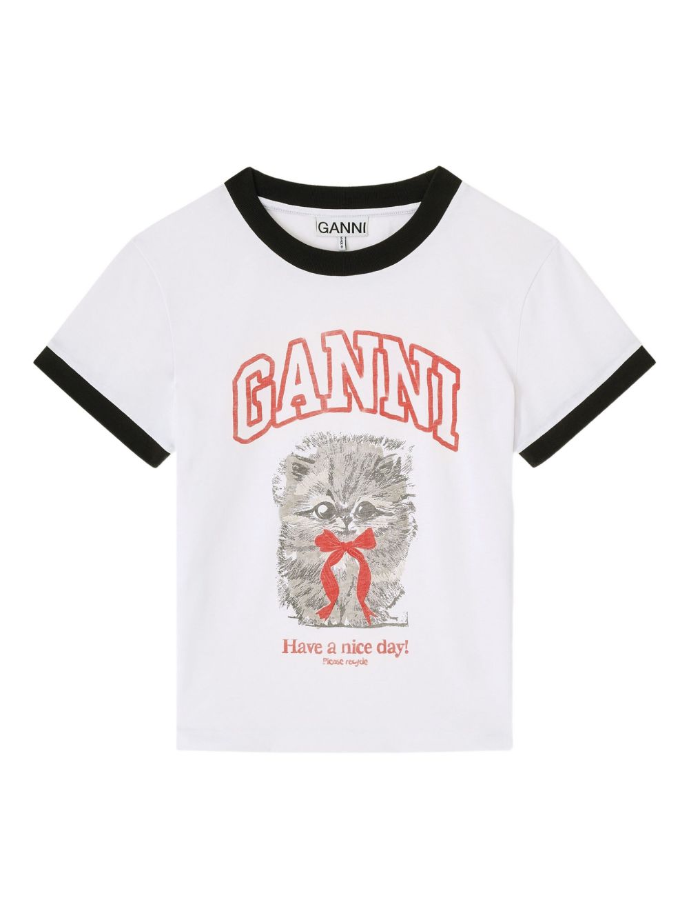 Ganni GANNI T-shirts and Polos White