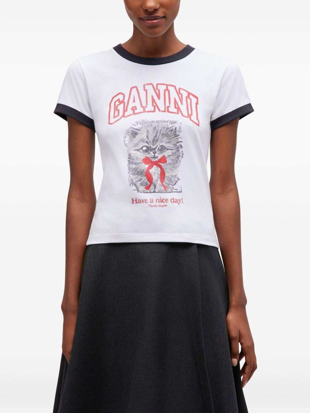 Ganni GANNI T-shirts and Polos White