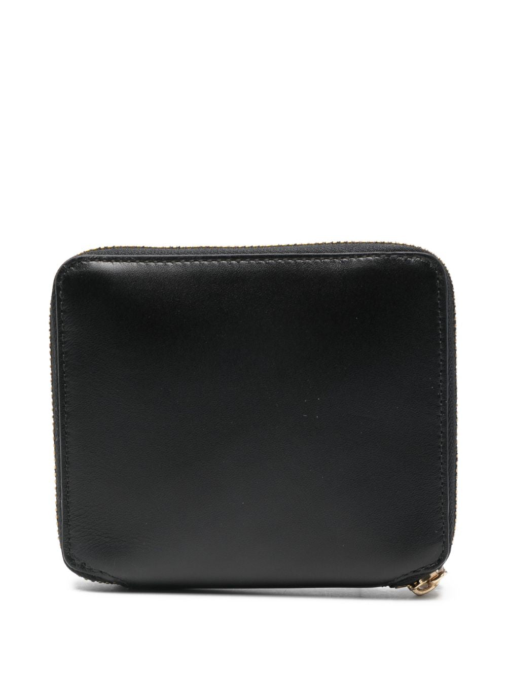 Comme Des Garcons Comme Des Garçons Sa2100 Black Leather Square Zip-Around Wallet.