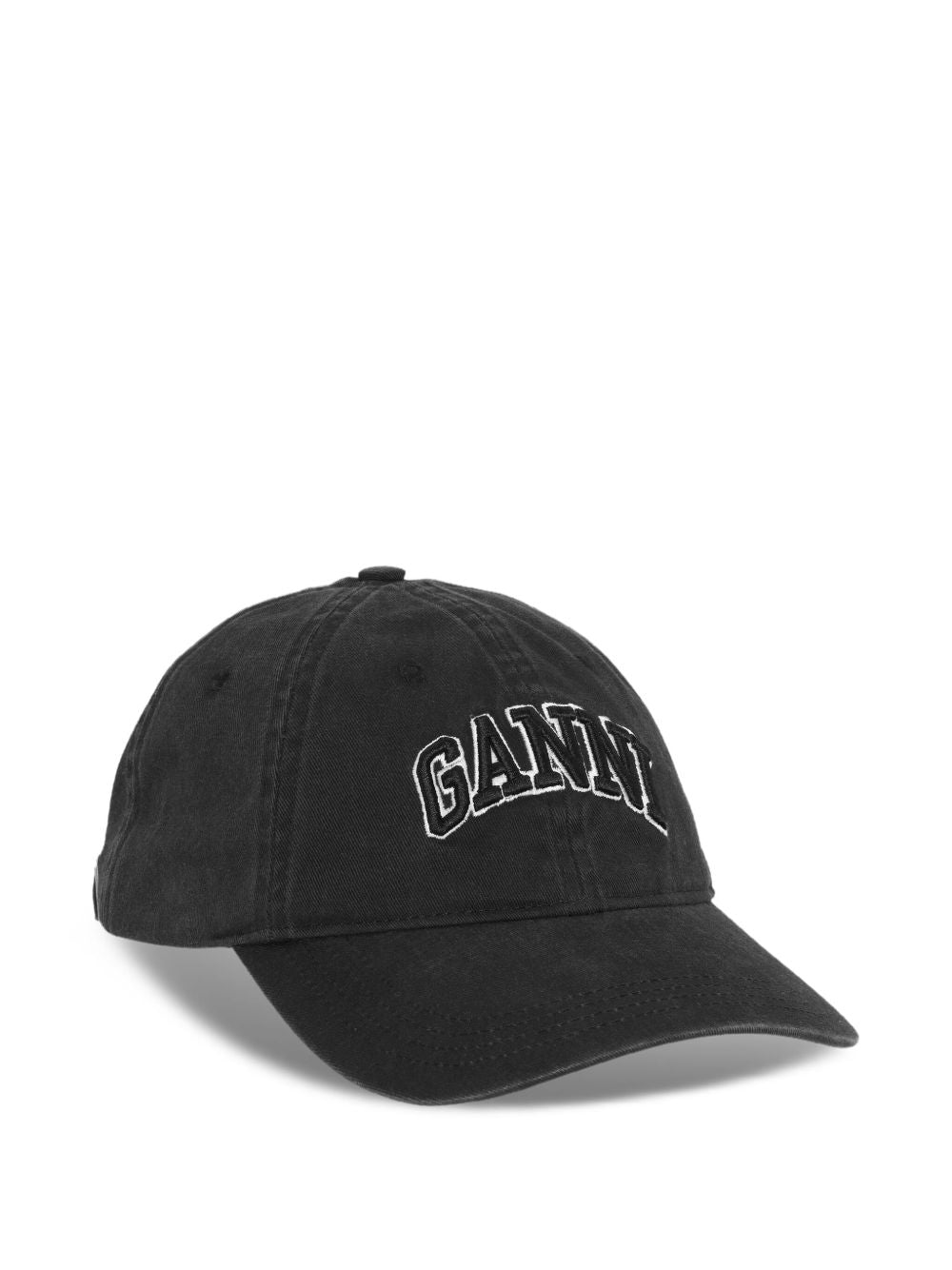 Ganni Black Canvas Cap