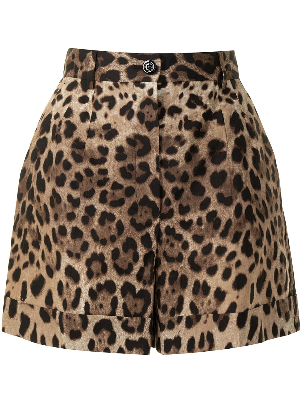 Dolce & Gabbana-Leopard-print tailored shorts.