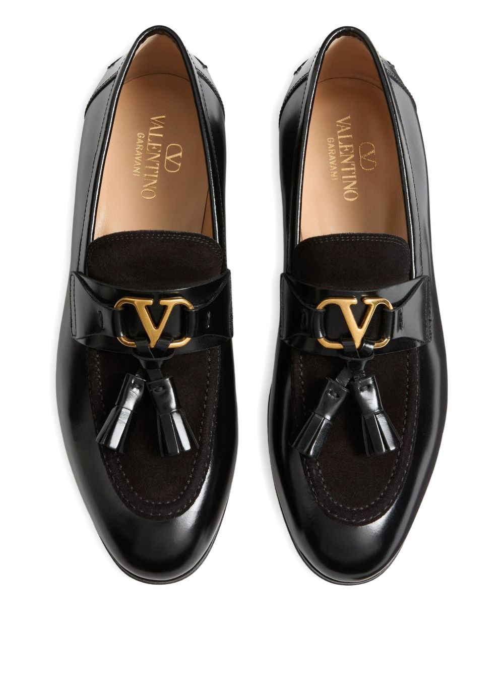 Valentino Garavani Vaniteux Calfskin and Split Leather Loafer