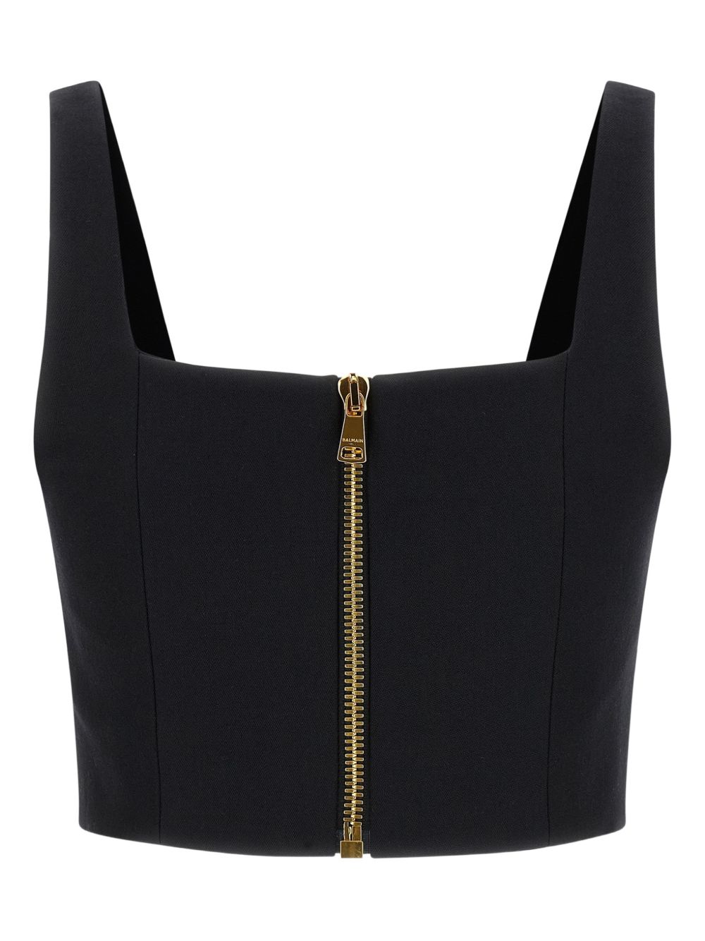 Balmain cropped Wool brassiere top