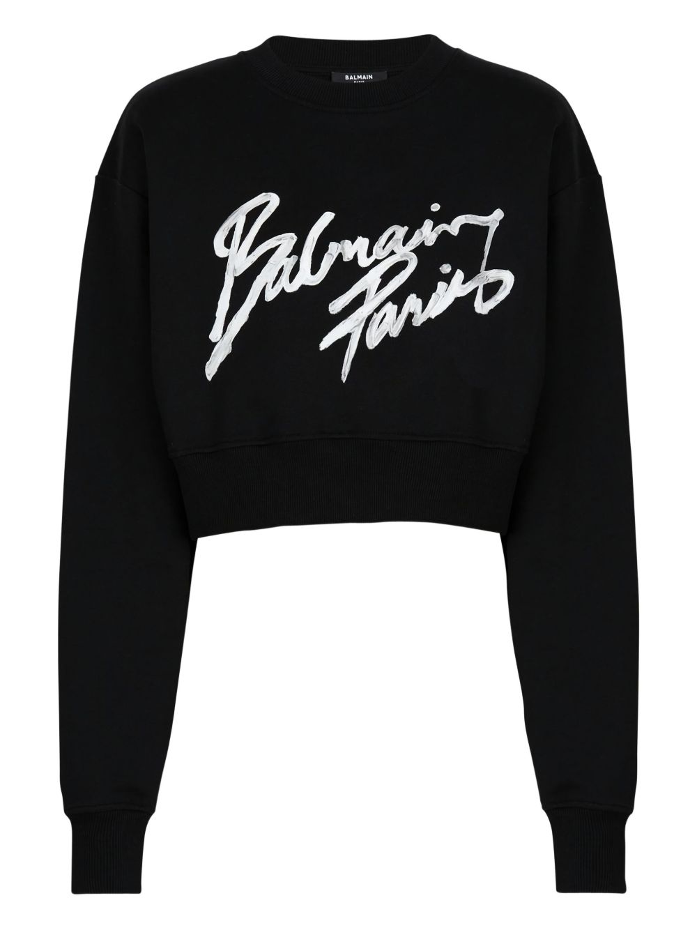 Balmain Logo cropped sweatshirt