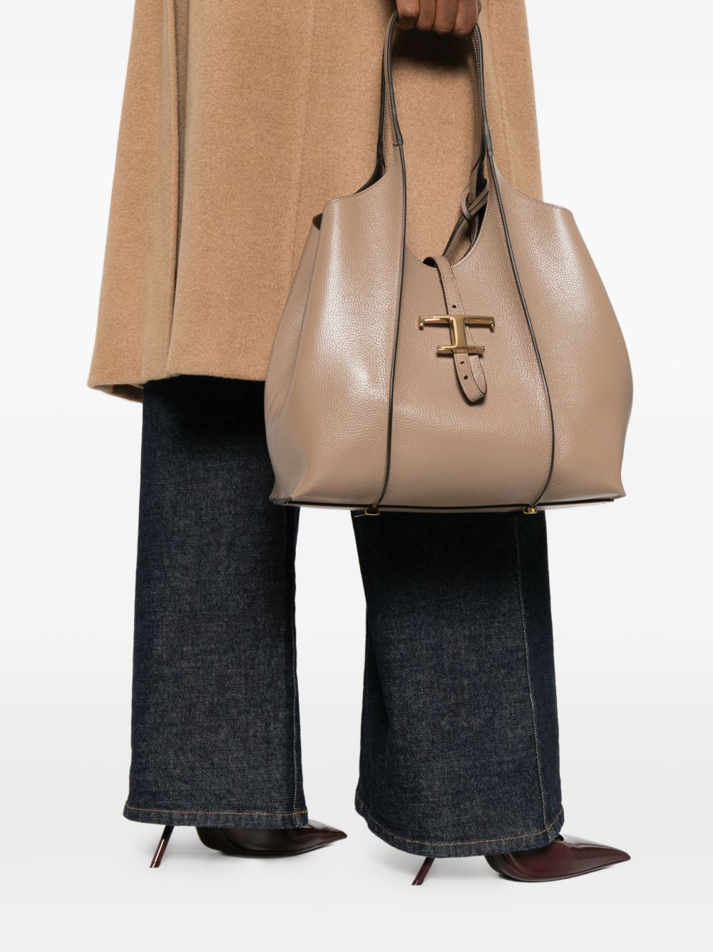 Tod'S T Timeless Shopping Bag In Leather