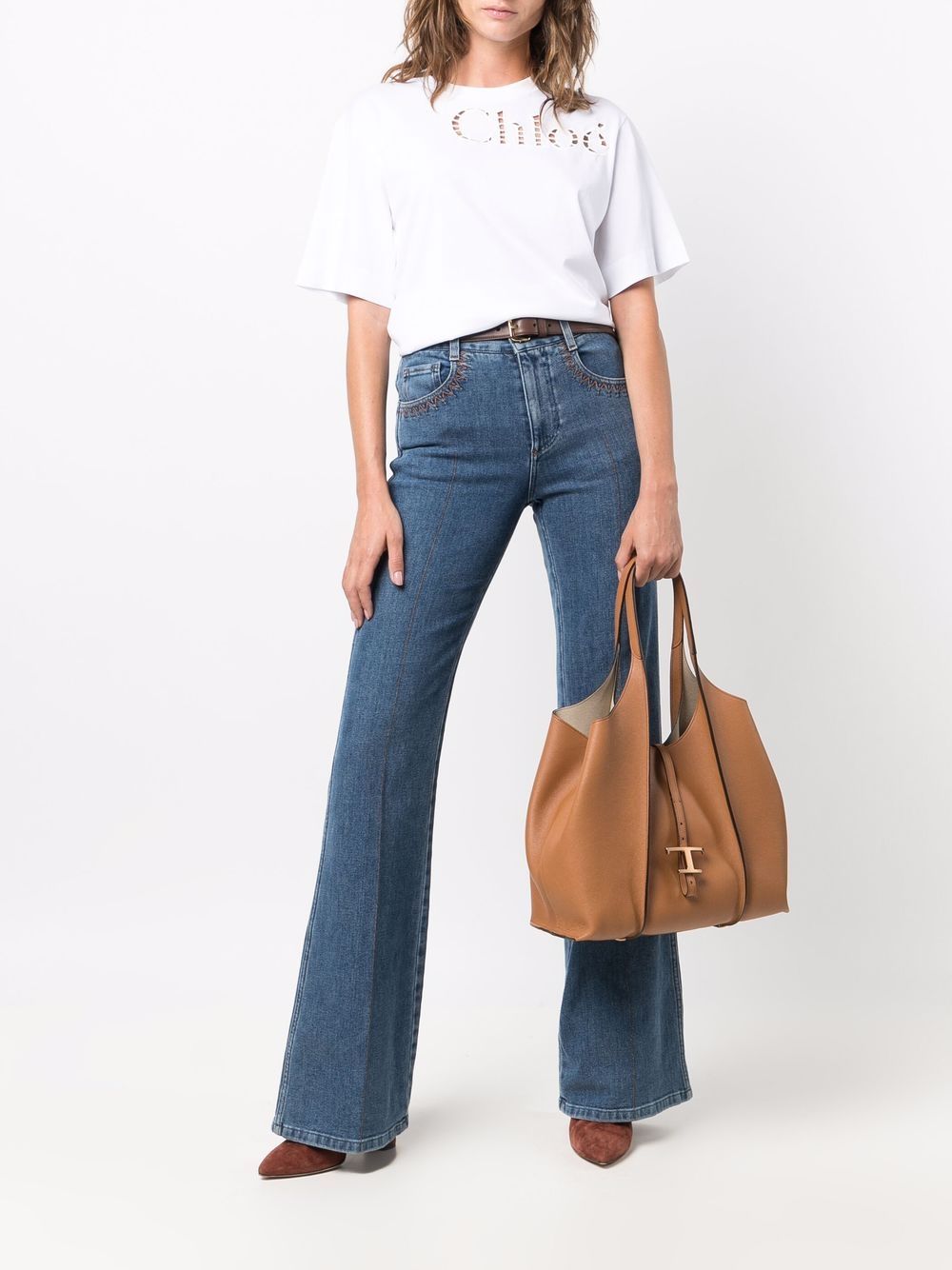 Tod'S T Timeless Shopping Bag In Leather Medium