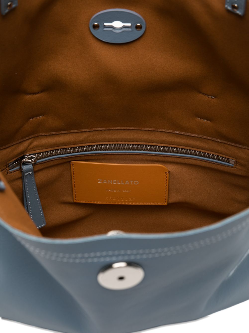 Zanellato A'Spasso® Medium Bag In Smooth Blue Zelante Leather