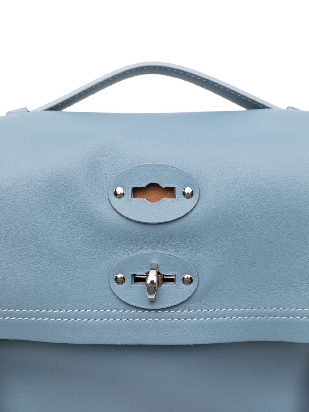 Zanellato A'Spasso® Medium Bag In Smooth Blue Zelante Leather