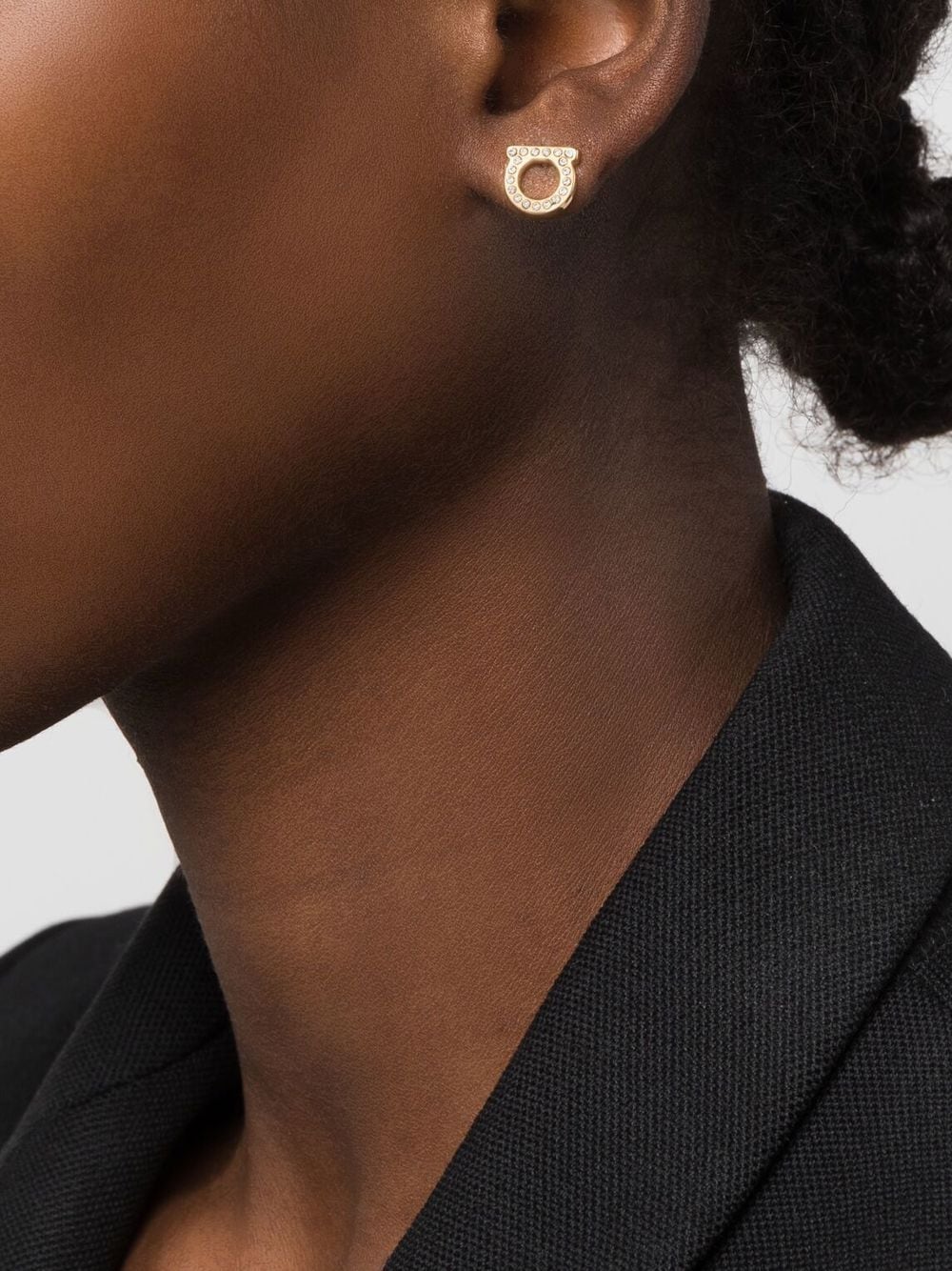 Ferragamo Gancini Crystals Earrings