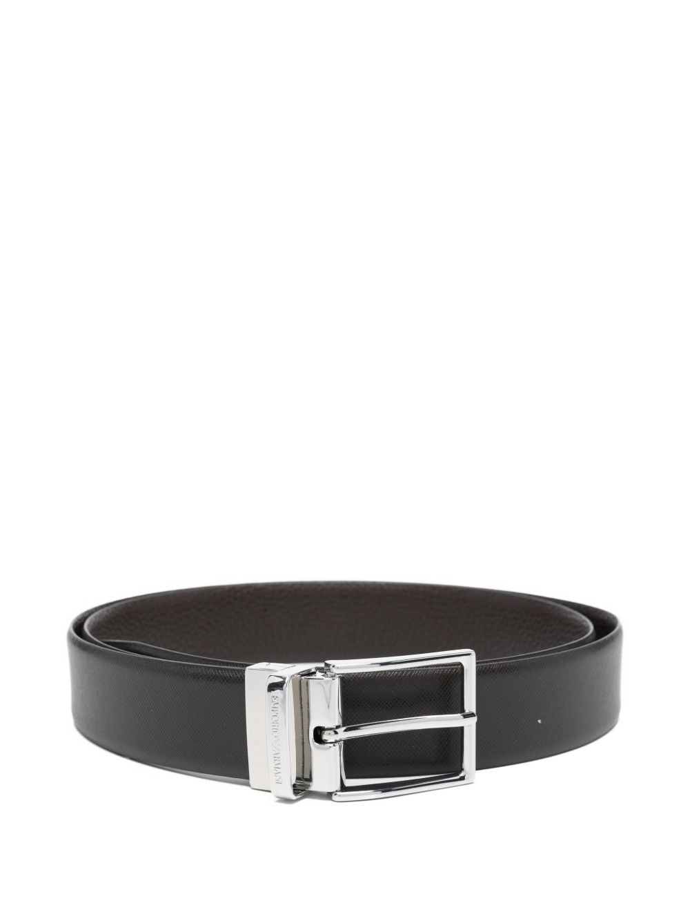 Emporio Armani Exclusive Reversible Saffiano Leather Belt