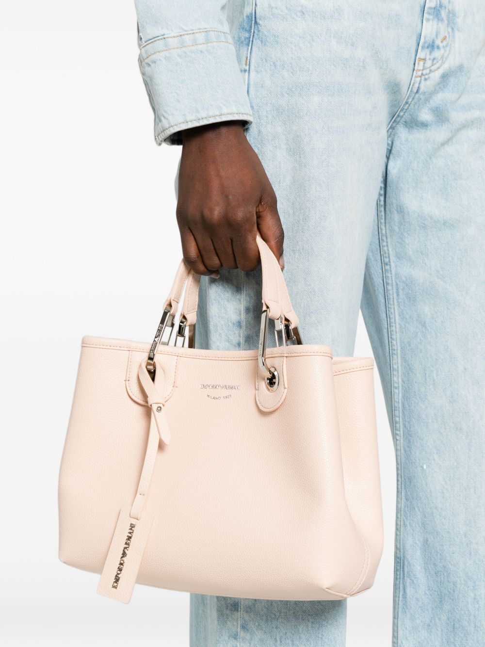 Emporio Armani Small Myea Shopper Bag With Deer Print