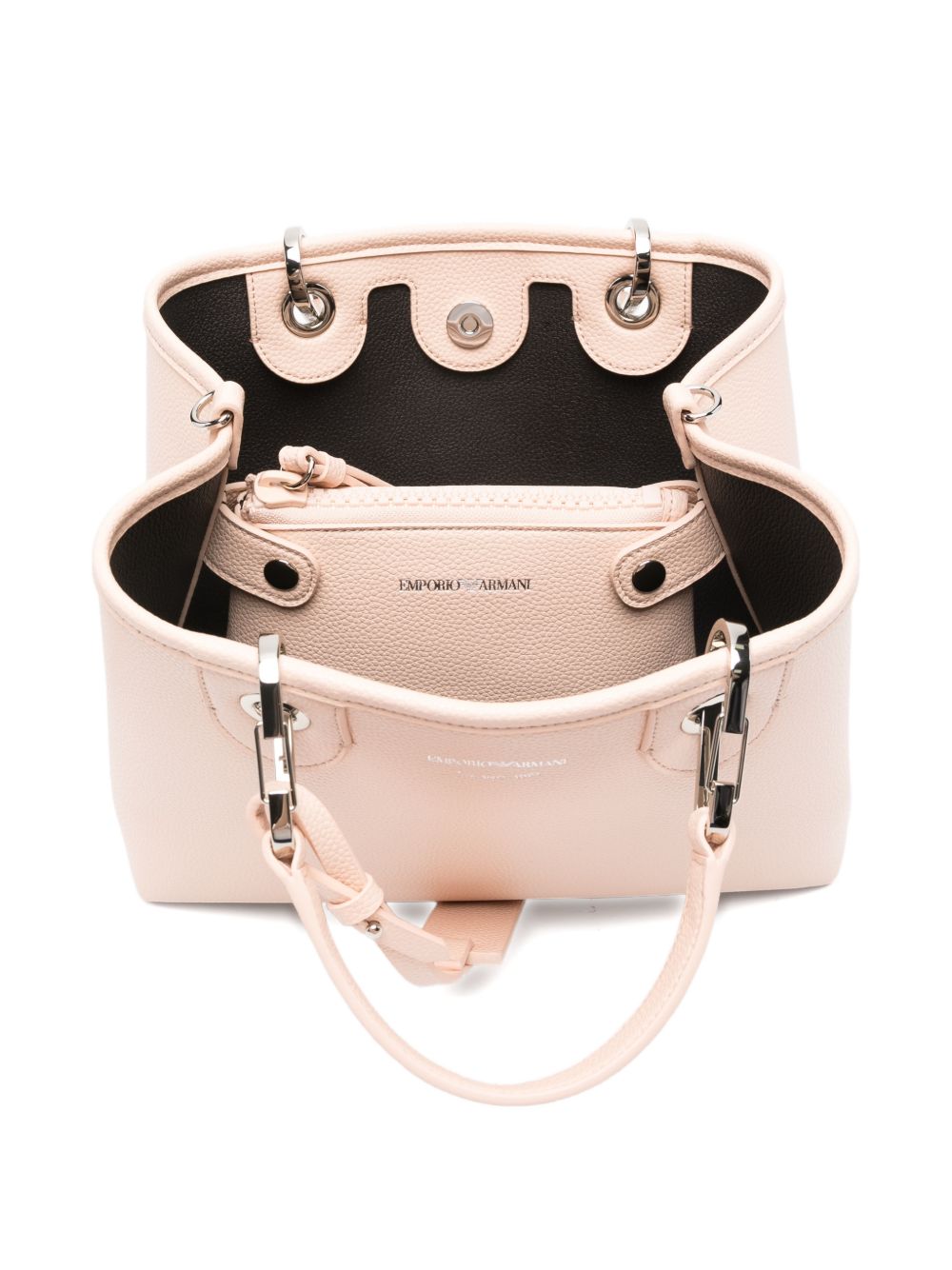 Emporio Armani Small Myea Shopper Bag With Deer Print