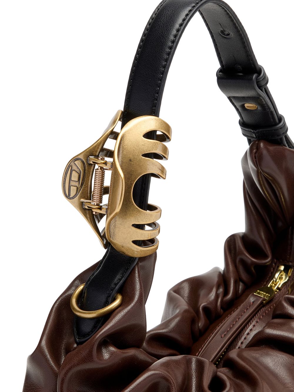 Diesel Grab-D-Small Ruched Hobo Bag