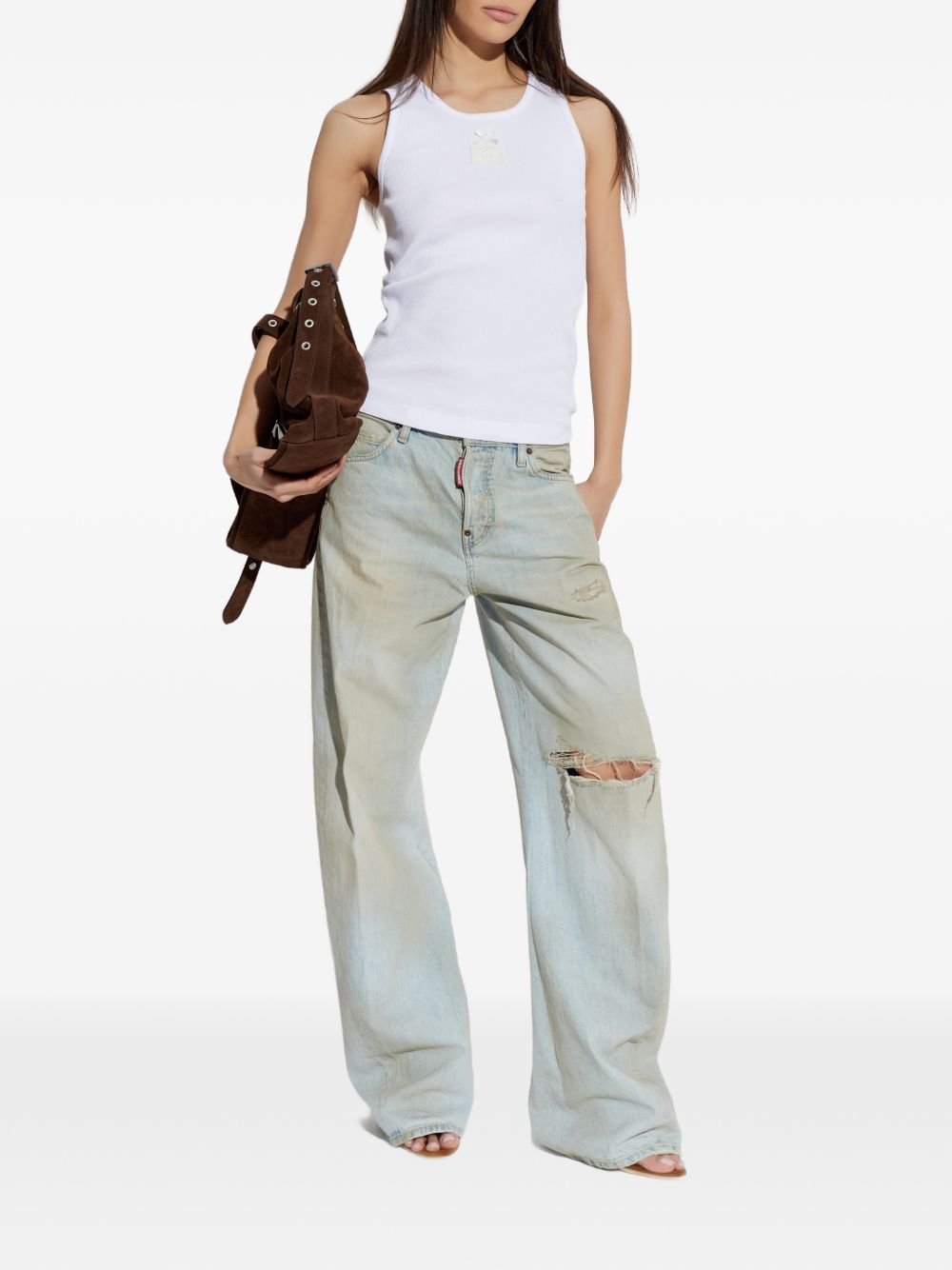 بلوزة بيضاء من دولتشي آند غابانا