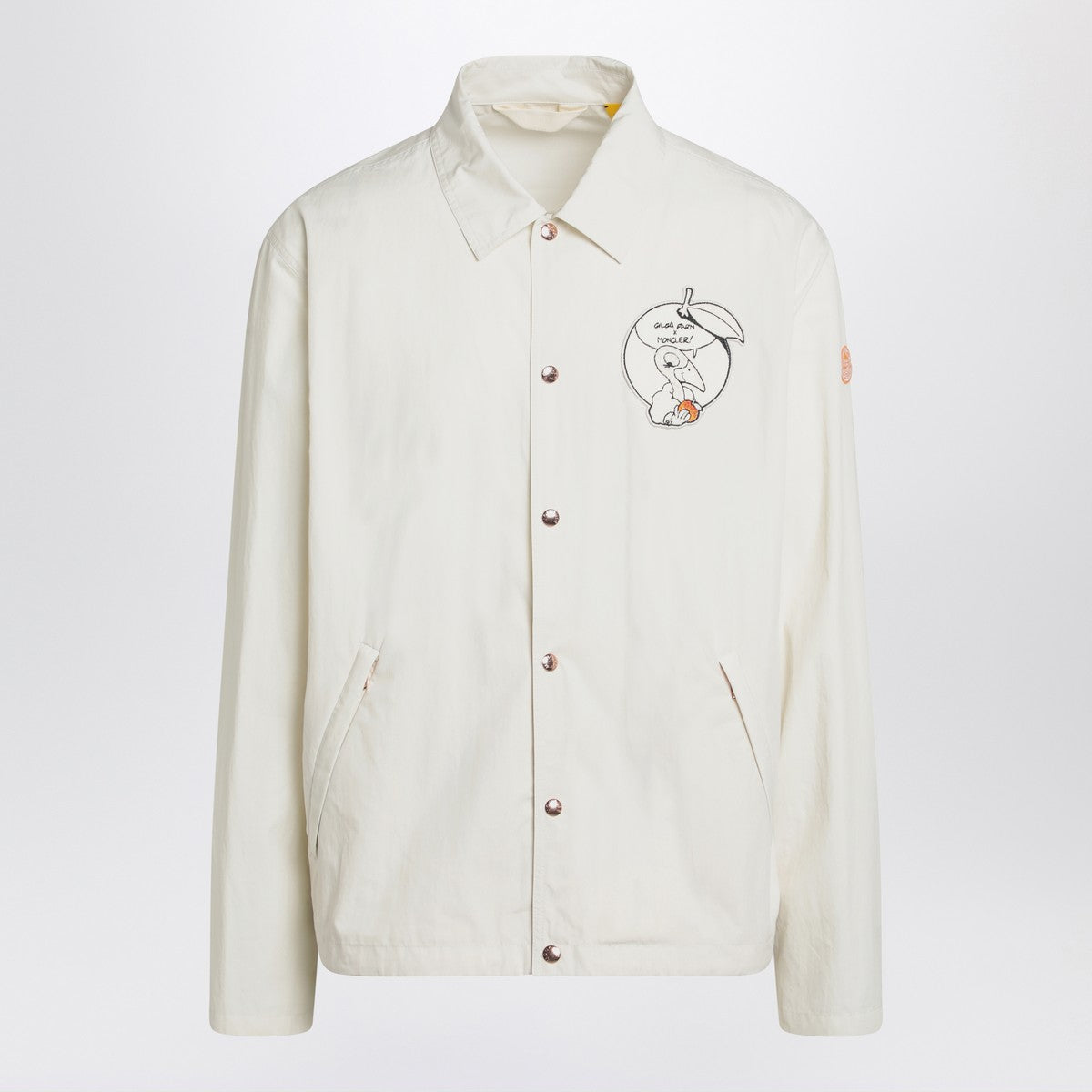 Moncler Genius Moncler Genius White Satsuma shacket in canvas and nylon