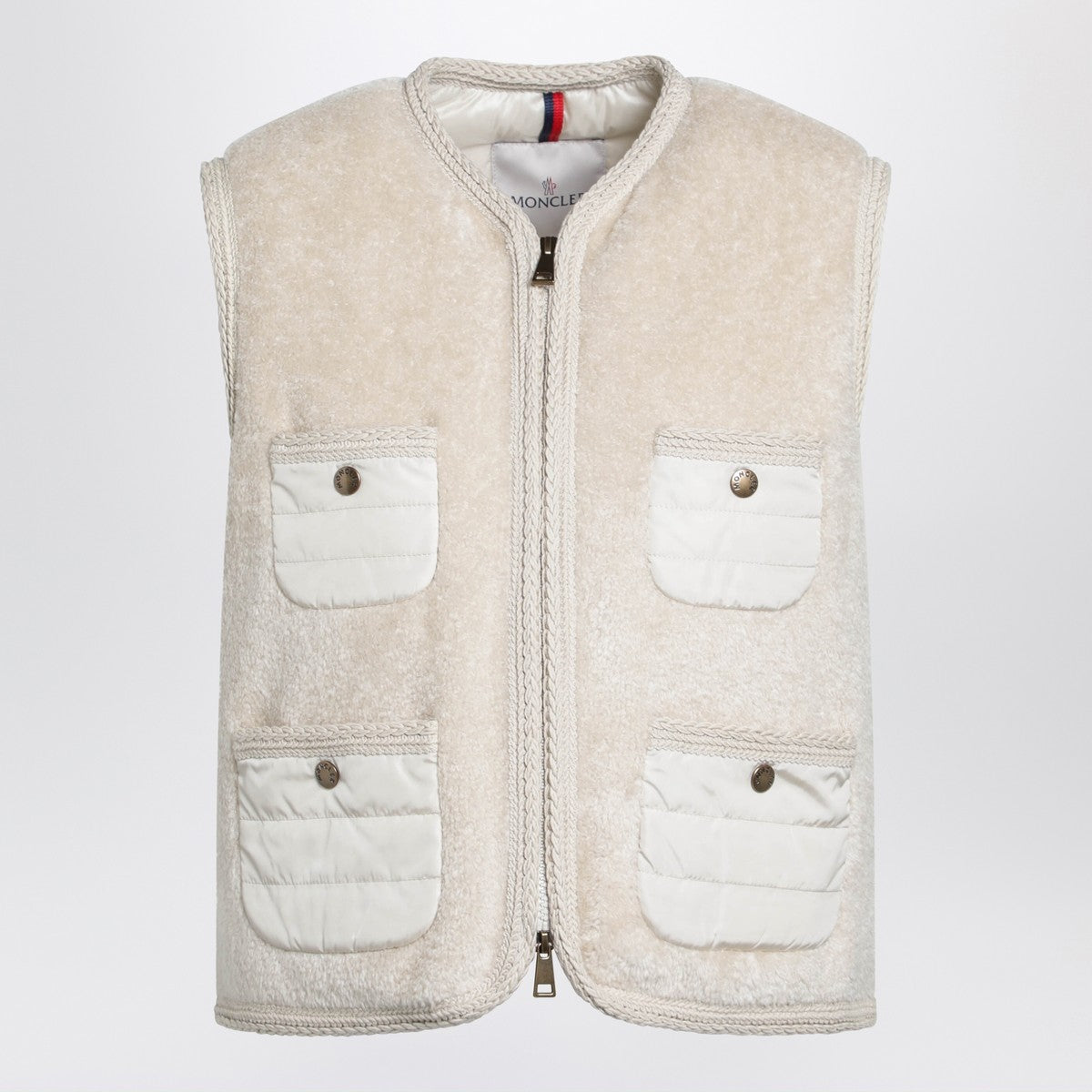 Moncler Moncler Mimosa gilet in teddy-effect fleece
