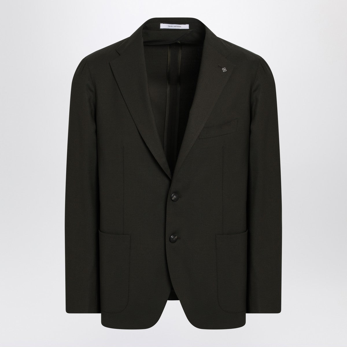 Tagliatore Tagliatore Single-breasted green jacket in virgin wool