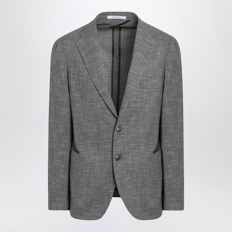 Tagliatore Single-breasted grey jacket in wool blend