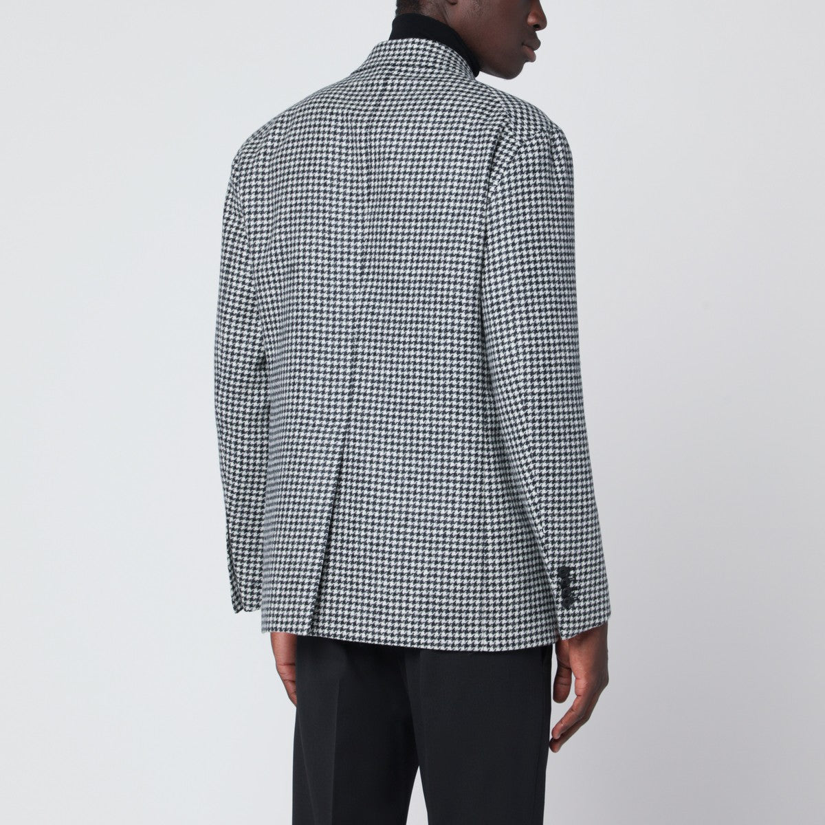 Tagliatore Tagliatore Black/white houndstooth double-breasted jacket