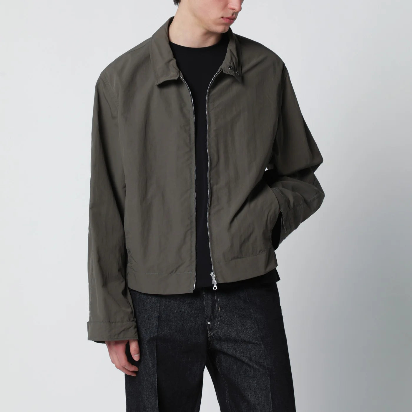 Dries Van Noten Khaki zip-up jacket