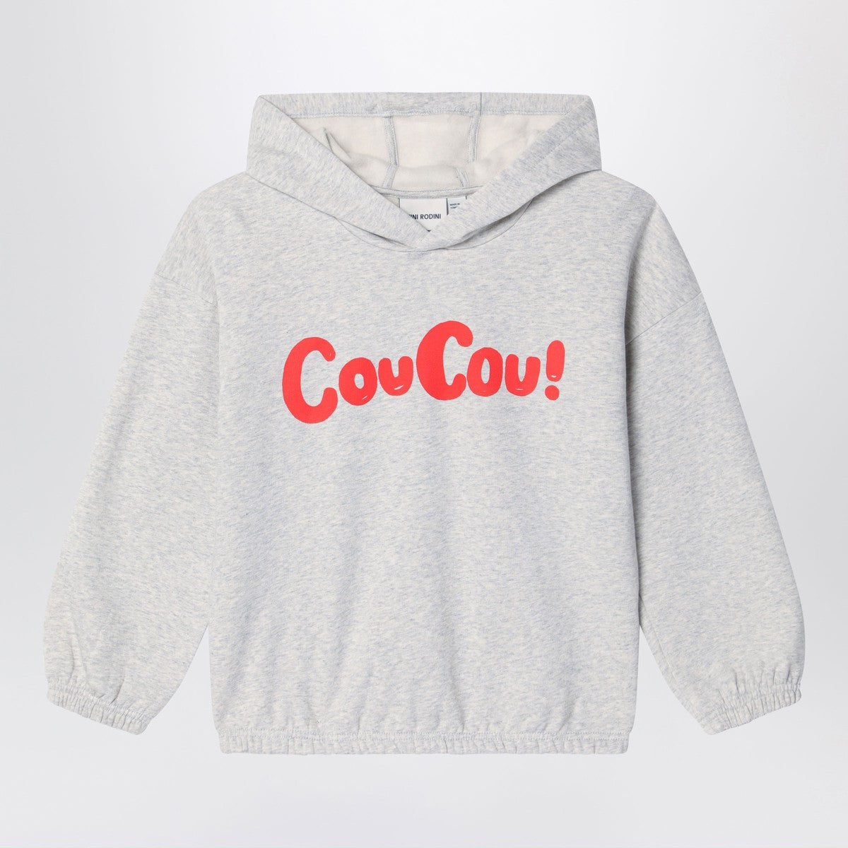 Mini Rodini Mini Rodini Grey organic cotton hoodie