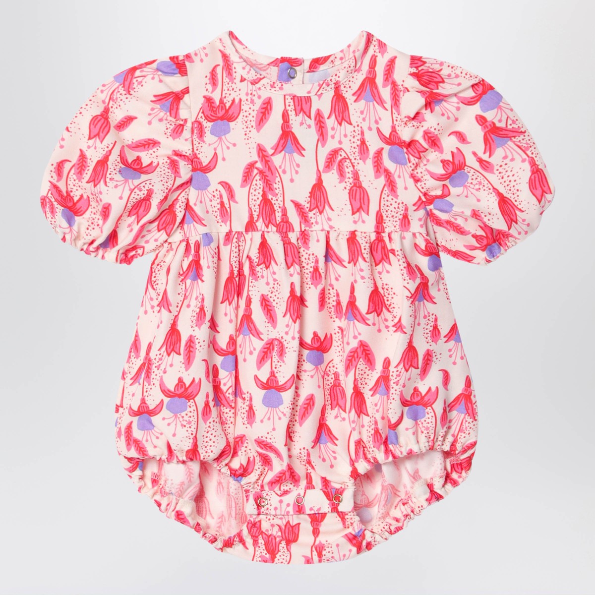 Mini Rodini Mini Rodini Red patterned organic cotton bodysuit