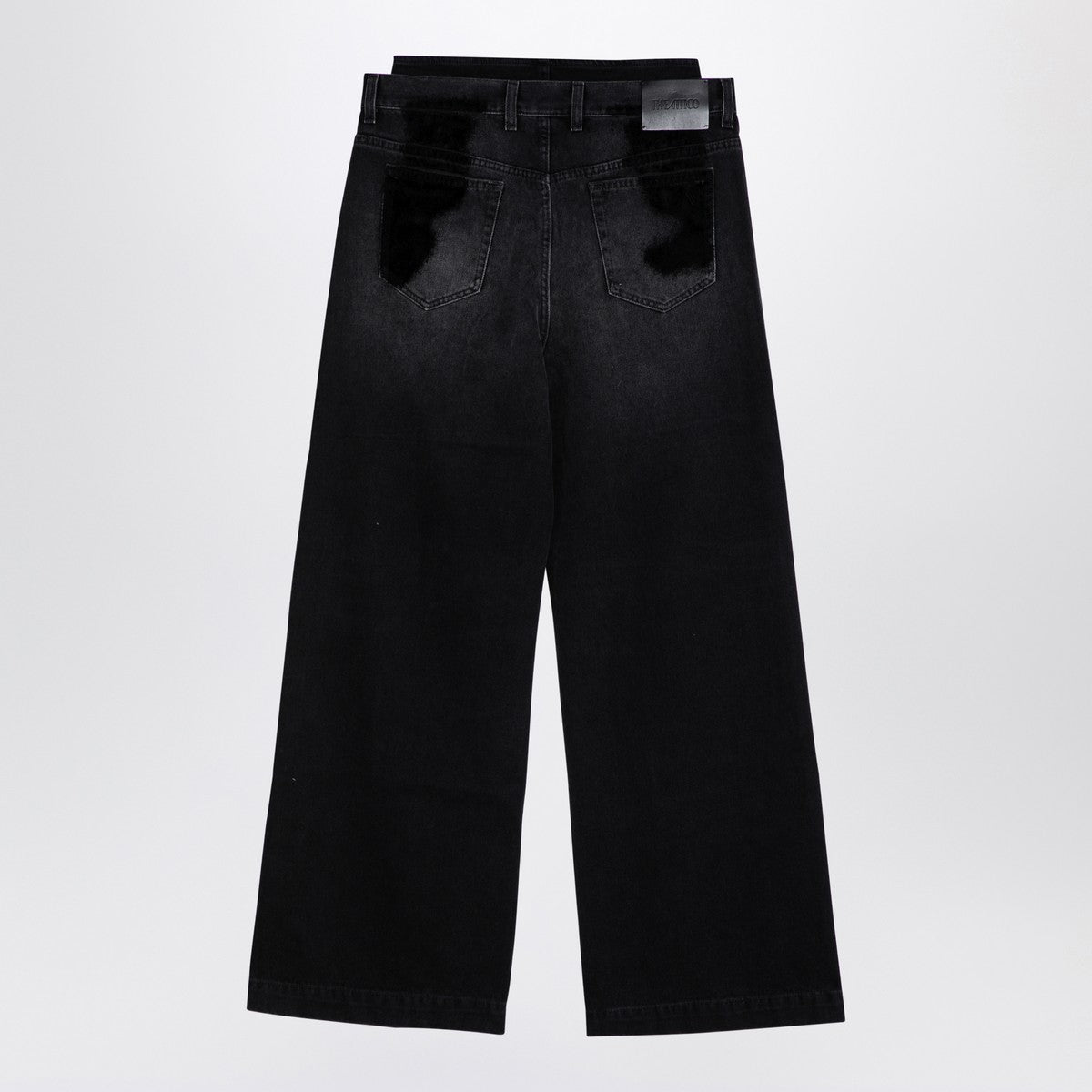 The Attico The Attico Wide black washed denim jeans