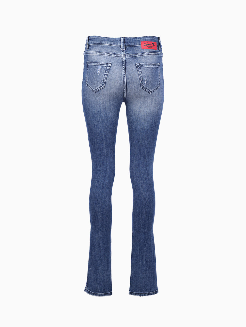 Striped Flared Jeans for Women | Distressed Denim