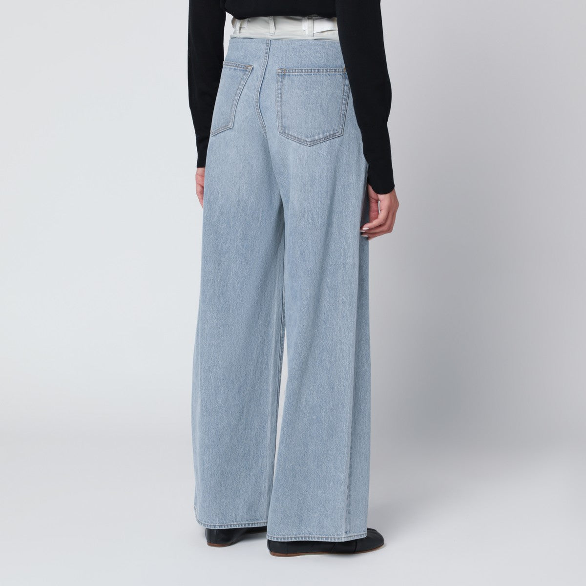 Sacai Sacai Blue/light grey two-tone jeans