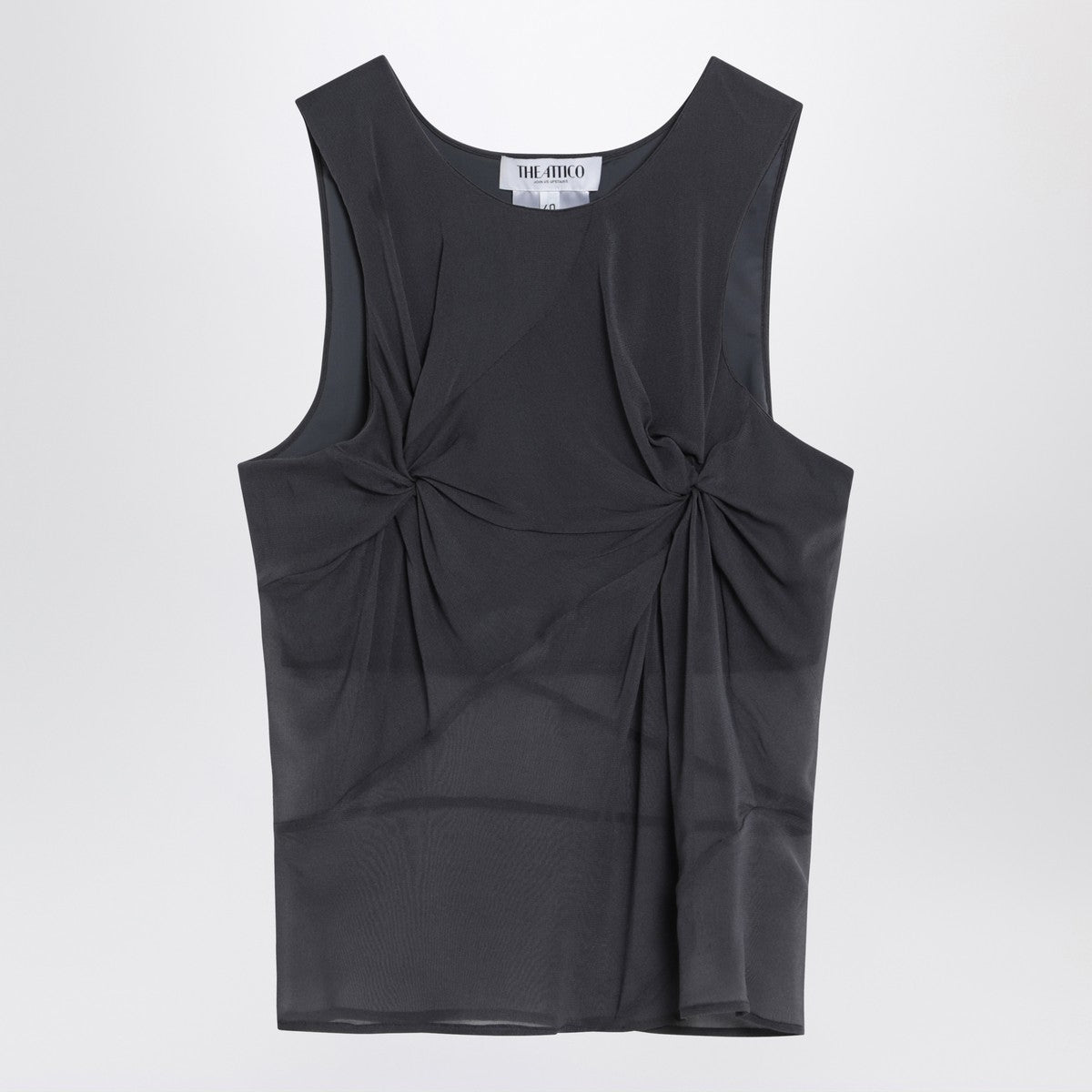 The Attico The Attico Gray silk tank top