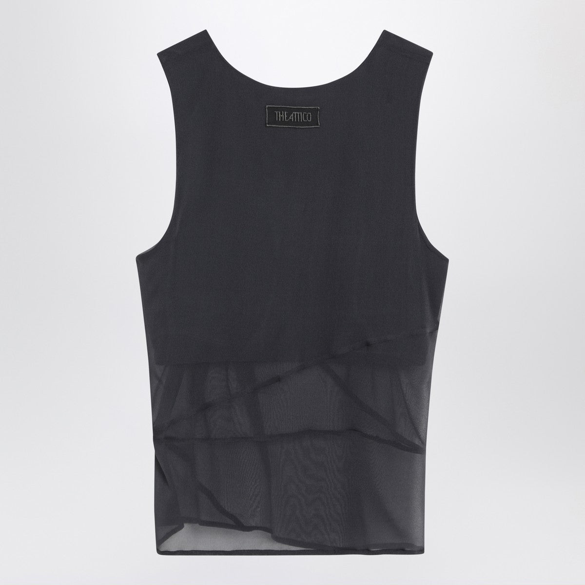 The Attico The Attico Gray silk tank top