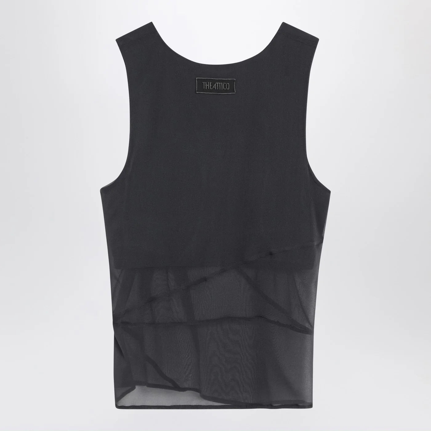 The Attico Gray silk tank top