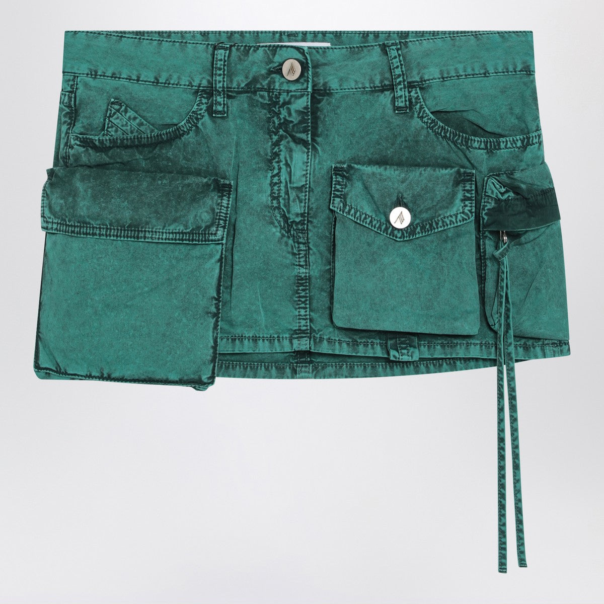 The Attico The Attico Fay green cargo miniskirt
