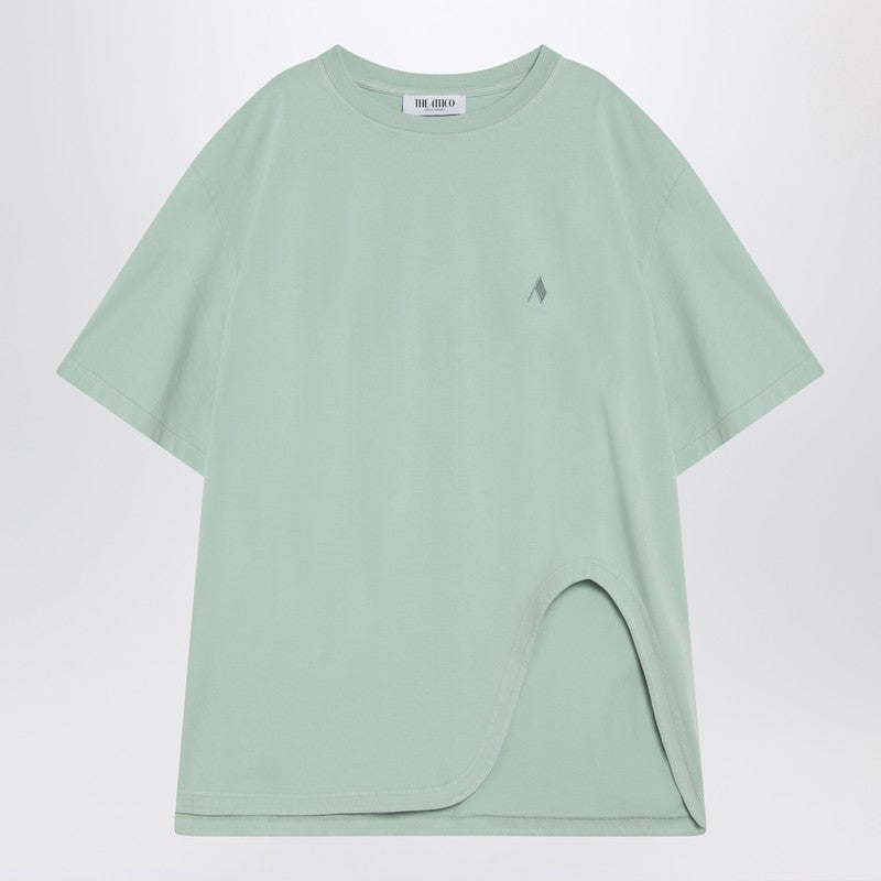 The Attico The Attico Mint green asymmetrical oversize T-shirt