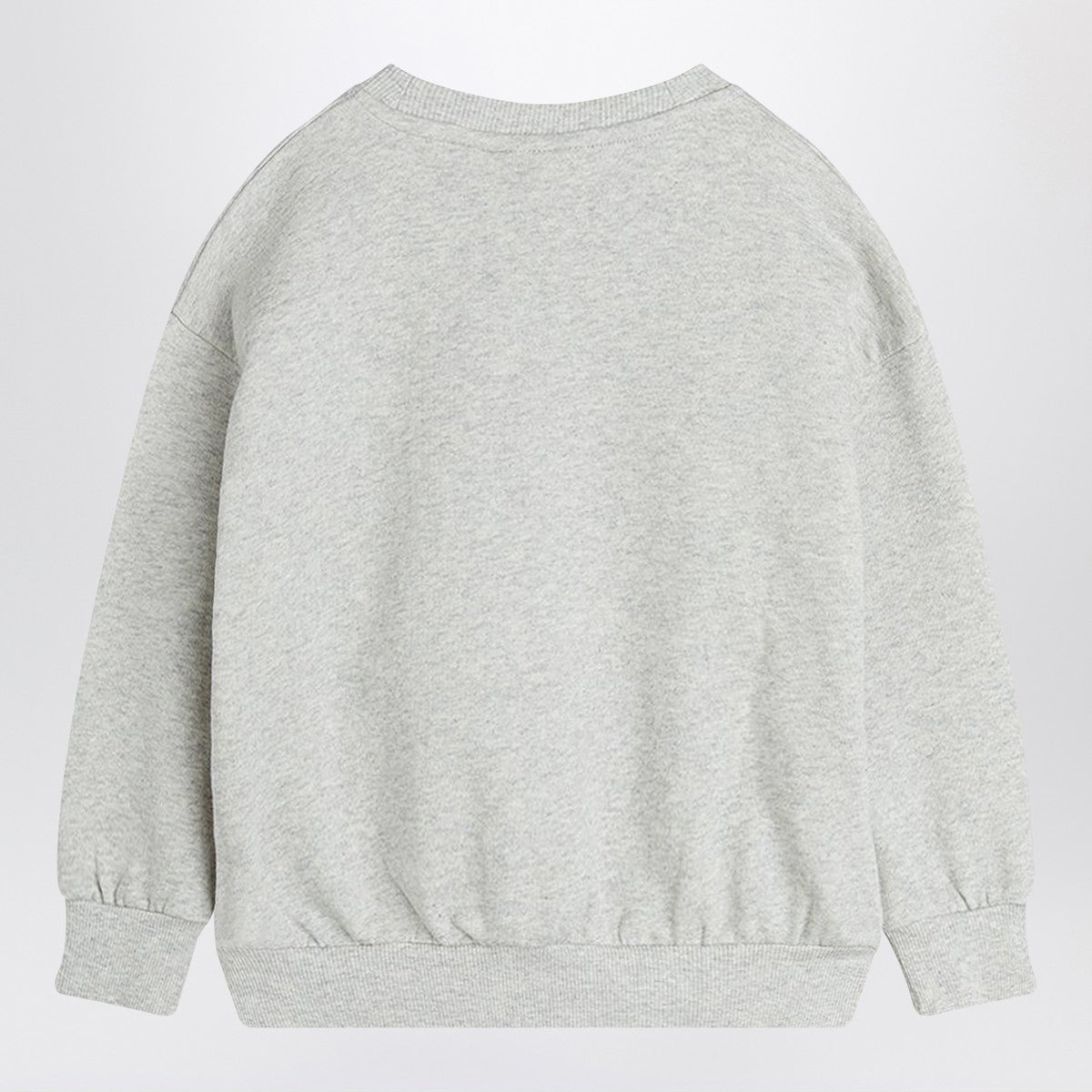 Mini Rodini Mini Rodini Gray sweatshirt with heart and arrow in velour