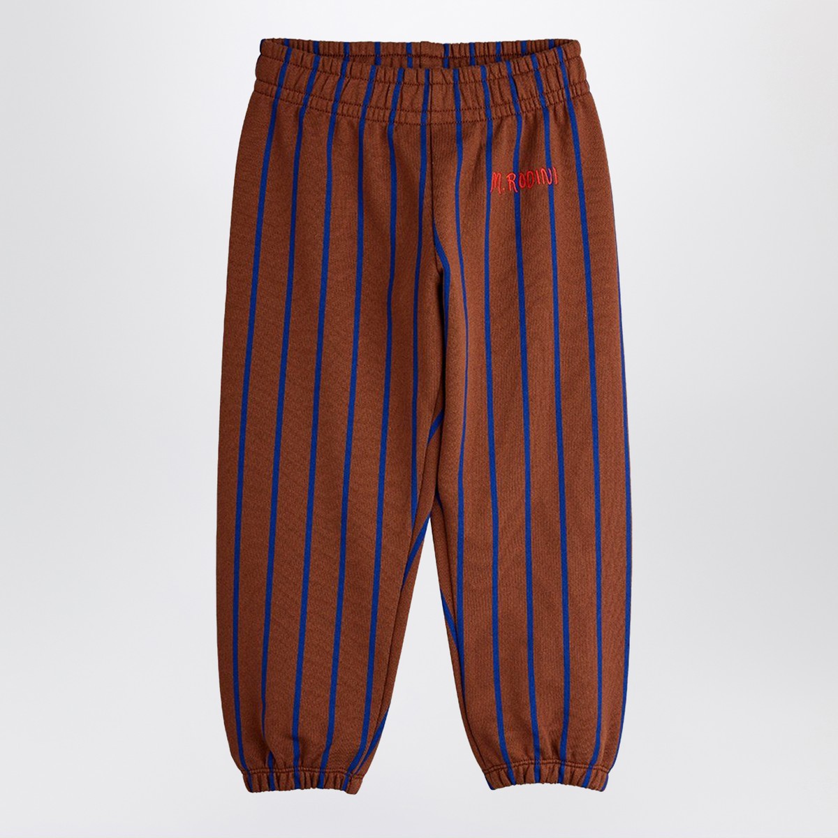 Mini Rodini Mini Rodini Brown striped jogging trousers