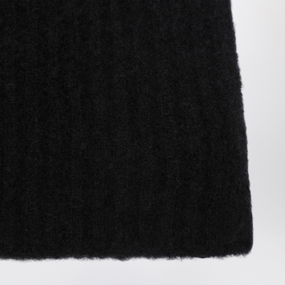 Roberto Collina Roberto Collina Black cashmere ribbed beanie
