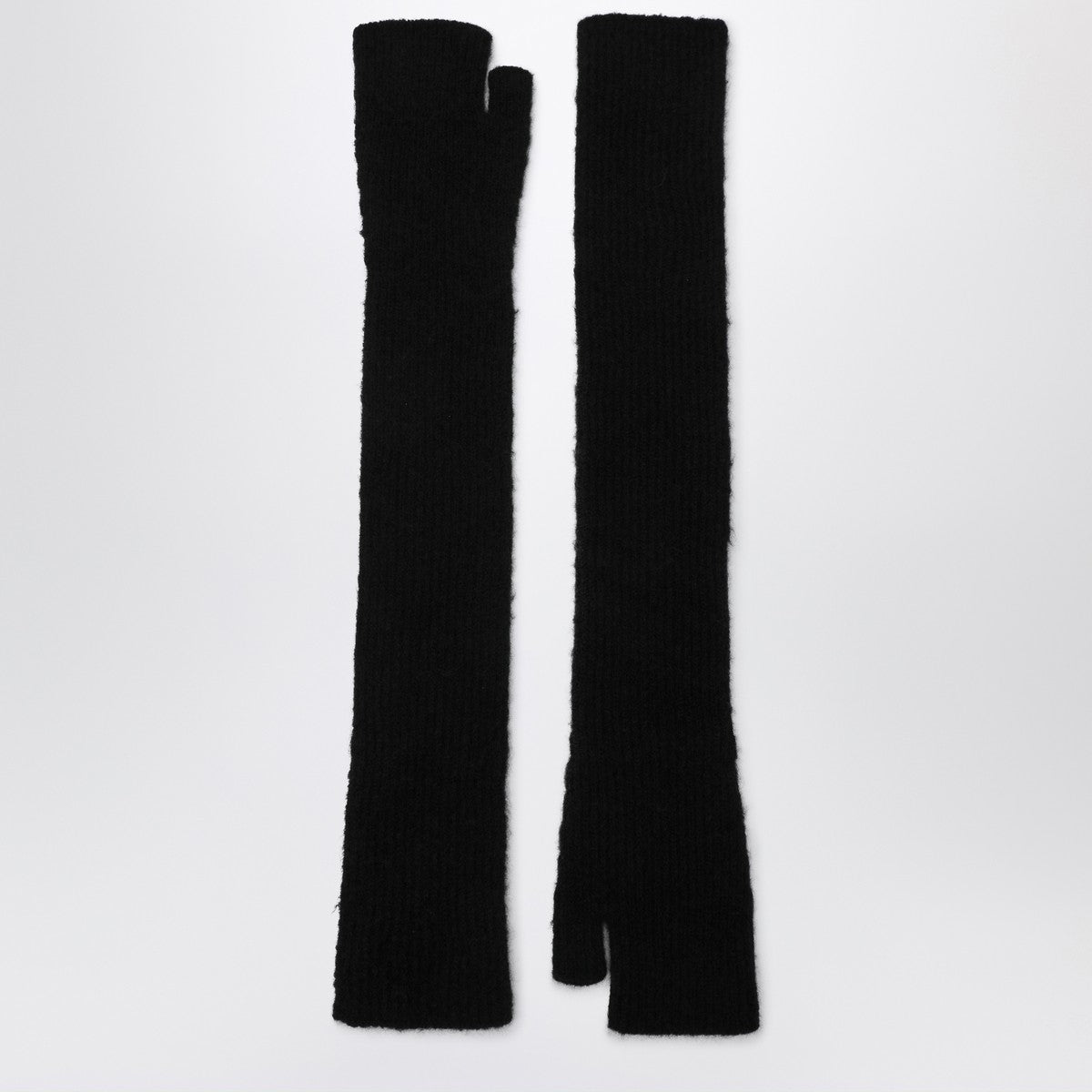 Roberto Collina Roberto Collina Long black gloves in cashmere and silk blend
