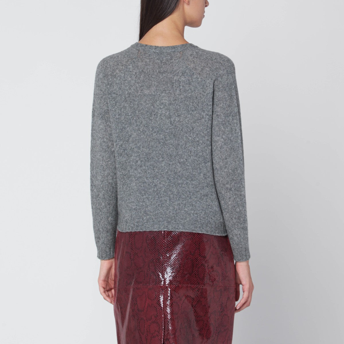 Roberto Collina Roberto Collina Gray wool V-neck sweater