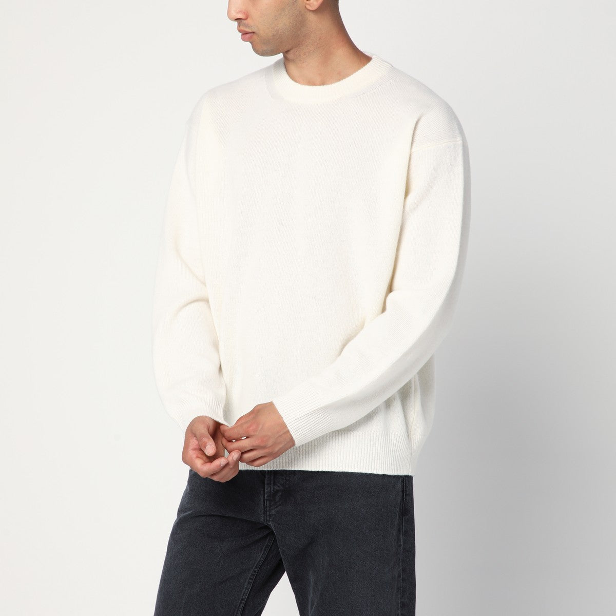 Roberto Collina Roberto Collina White sweater in wool and cashmere