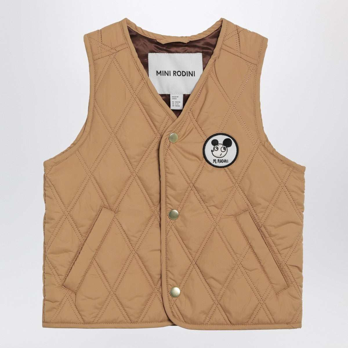 Mini Rodini Mini Rodini Beige Ritzratz quilted vest